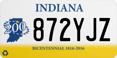 IN license plate 872YJZ