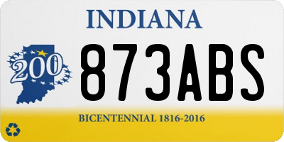 IN license plate 873ABS