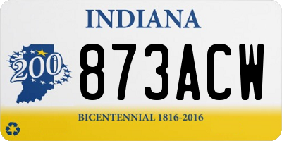 IN license plate 873ACW