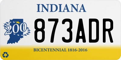 IN license plate 873ADR