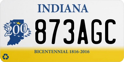 IN license plate 873AGC