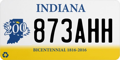 IN license plate 873AHH