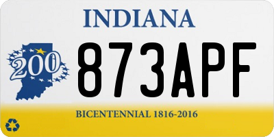 IN license plate 873APF