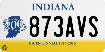 IN license plate 873AVS