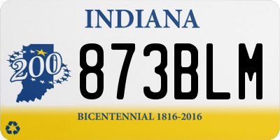 IN license plate 873BLM