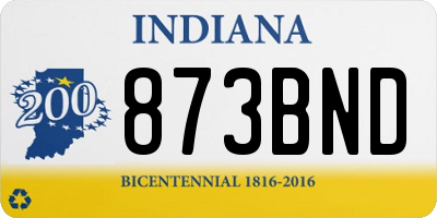 IN license plate 873BND