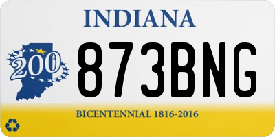 IN license plate 873BNG