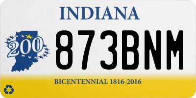 IN license plate 873BNM