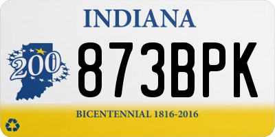 IN license plate 873BPK