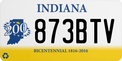 IN license plate 873BTV