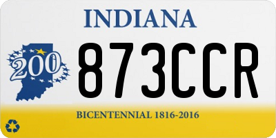 IN license plate 873CCR