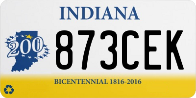 IN license plate 873CEK