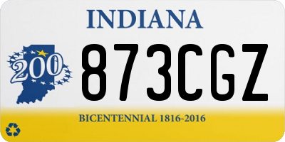 IN license plate 873CGZ