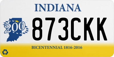IN license plate 873CKK