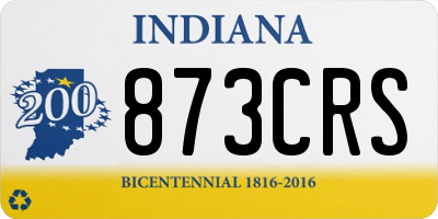 IN license plate 873CRS