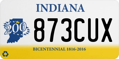 IN license plate 873CUX