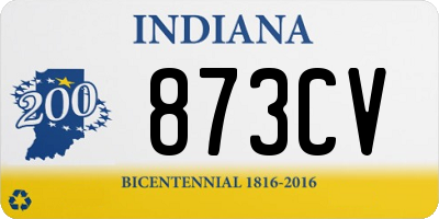 IN license plate 873CV