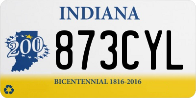 IN license plate 873CYL