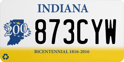 IN license plate 873CYW