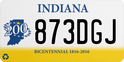 IN license plate 873DGJ