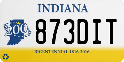 IN license plate 873DIT