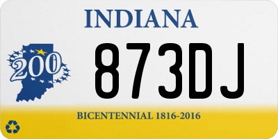 IN license plate 873DJ
