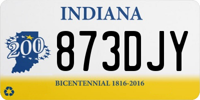 IN license plate 873DJY