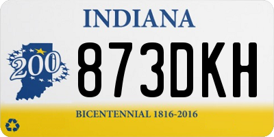 IN license plate 873DKH