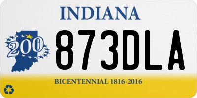 IN license plate 873DLA