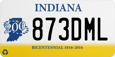 IN license plate 873DML