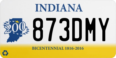 IN license plate 873DMY