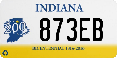IN license plate 873EB