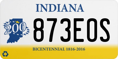 IN license plate 873EOS