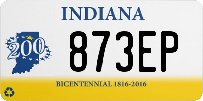 IN license plate 873EP
