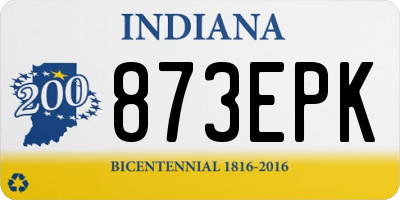 IN license plate 873EPK