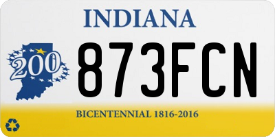 IN license plate 873FCN