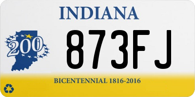 IN license plate 873FJ