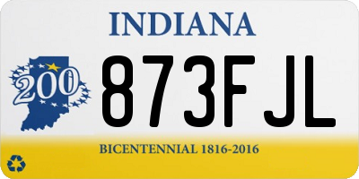 IN license plate 873FJL