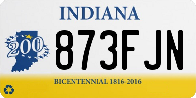 IN license plate 873FJN