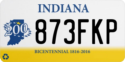 IN license plate 873FKP