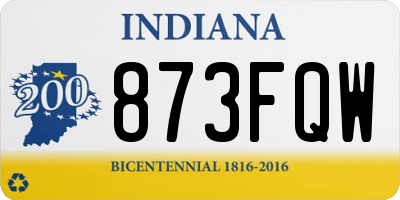 IN license plate 873FQW
