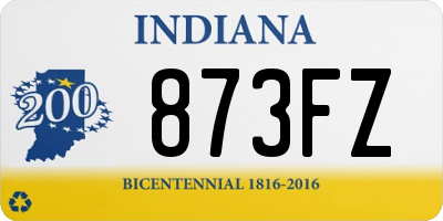 IN license plate 873FZ