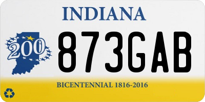 IN license plate 873GAB