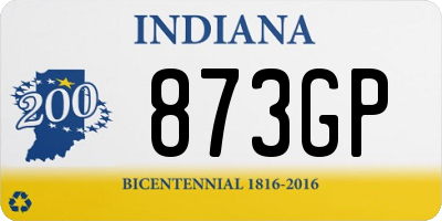IN license plate 873GP