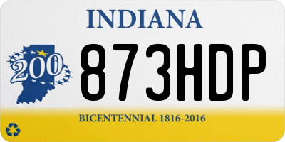 IN license plate 873HDP