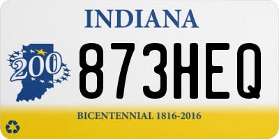 IN license plate 873HEQ