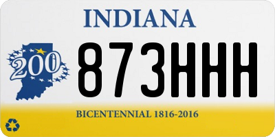 IN license plate 873HHH