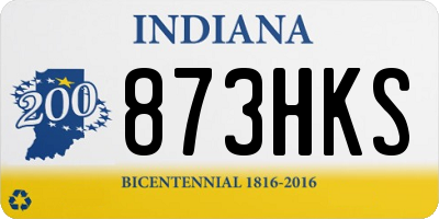 IN license plate 873HKS