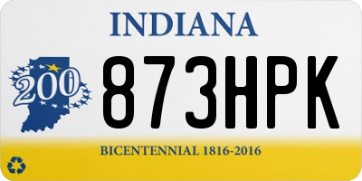 IN license plate 873HPK