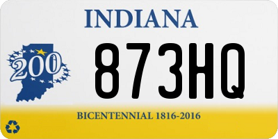 IN license plate 873HQ